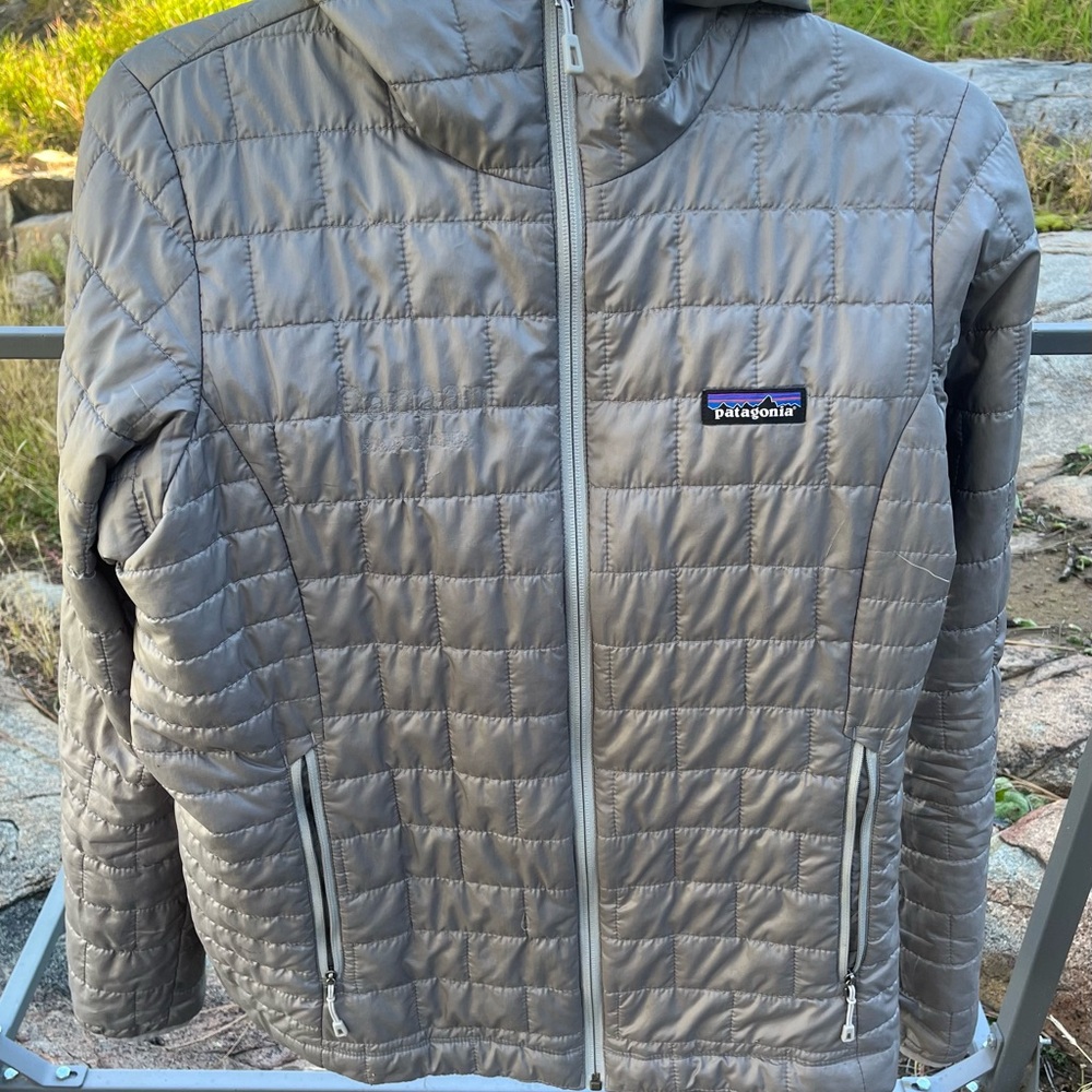 Patagonia Silver Quilted Jacket Nano Puff Hoody